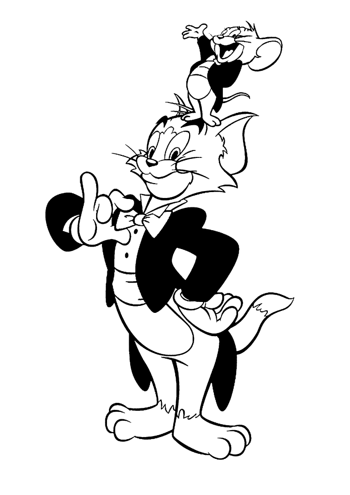 Tom und Jerry in Kostümen